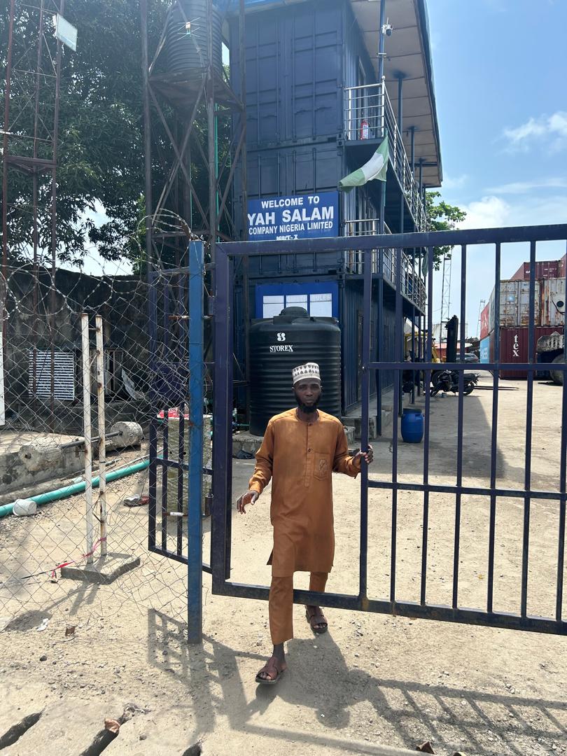 Yah Saalam KLT-1 Terminal Main Security Entrance Gate with Nigerian Flag
