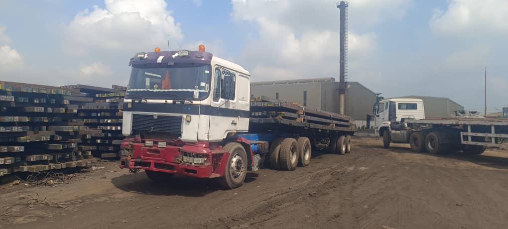Truck with steel billets
